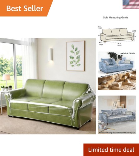 Clear plastic sofa protector - plastic,