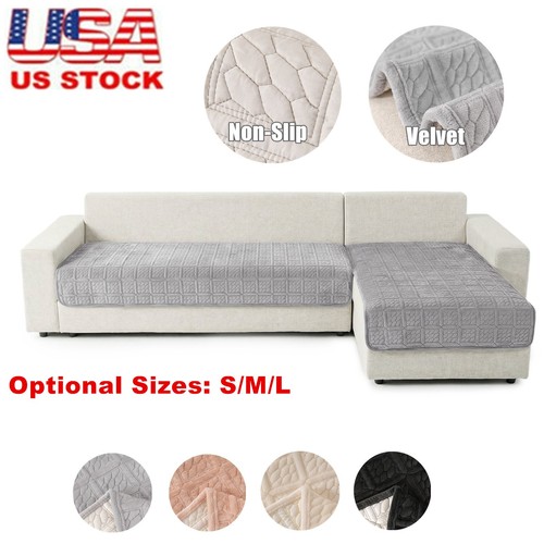 Velvet sofa cover - velvet, non-slip