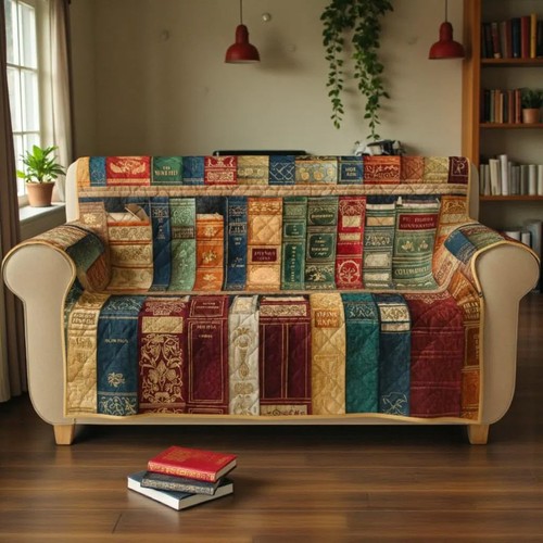 Retro bookshelf quilted sofa - bookshelf,